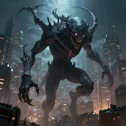 an extremely hostile eldritch entity invading a city, digital art highly - detailed artstation cgsociety masterpiece