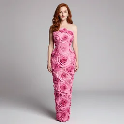perfectly - centered!! looking at the camera!!! full body portrait of christina hendricks with roses, bright!!, pink, baroque style, roses, intricate abstract upper body intricate artwork, by tooth wu, wlop, beeple, dan mumford. concept art, octane render, deviantart, greg rutkowski, cinematic arthouse, key art, hyper realism, iridescent accents
