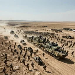 a large scale invasion, realistic, award winning photograph, 4k