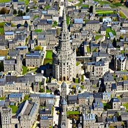 A huge castle in Ireland, hyperealistic, photo.