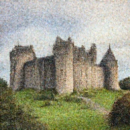 A huge castle in Ireland, hyperealistic, photo.
