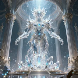 giant dmt entity god hyperspace crystal palace,  Wadim Kashin, artgerm,  XF IQ4, f/1.4, ISO 200, 1/160s, 8K, RAW, featured in artstation, octane render, cinematic, elegant, intricate, 8k