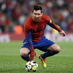 Leonel Messi as spiderman holding the ball, hd , wallpaper,