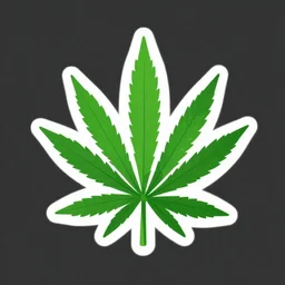 Weed logo illustration, marijuana icon, vector design