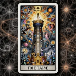 the tower tarot card, fantasy character portrait made of fractals, ultra realistic, wide angle, intricate details, the fifth element artifacts, highly detailed by peter mohrbacher, hajime sorayama, wayne barlowe, boris vallejo, aaron horkey, gaston bussiere, craig mullins