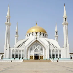 abuja national mosque in nigeria in the style of van gogh