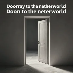 Doorway to the netherworld, warped world, digital art