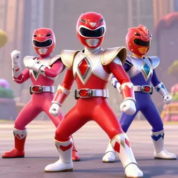 The secret seventh power ranger, digital animation movie still photography from the show Power Rangers New Generation, Pixar studio