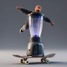 Kanye West skateboarding, blender, octane render, 8k, trending on artstation,