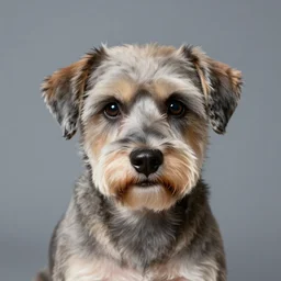 photo of a humanoid dog, portrait, human with a dog face