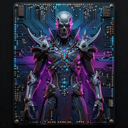 majestic god circuitboard hybrid portrait, doom, sf, neonwave intricate artwork masterpiece, ominous, matte painting, golden ratio, trending on cgsociety, epic, trending on artstation, by artgerm, daarken, zdzisław beksinski, dariusz zawadzki highly detailed, vibrant, production cinematic character render, ultra high quality model
