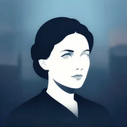 face icon stylized minimalist nadezhda konstantinovna krupskaya, loftis, cory behance hd by jesper ejsing, by rhads, makoto shinkai and lois van baarle, ilya kuvshinov, rossdraws global illumination