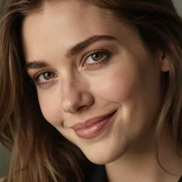 a closeup, 4 5 mm, detailed photograph of a woman looking at camera with a seductive smile, alison brie, beautiful low light, 4 5 mm, by franz lanting
