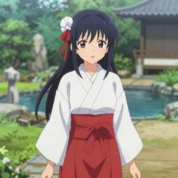 isekai cute japanese anime shrine maiden in zen garden, stylized, beautiful lineart, depth focus, rankings pixiv, artstation, chromatic aberration, soft lighting, srgb, 4 k 8 k, hdr, cinematic, by kadokawa, nitroplus, ilya kuvshinov, ross tran, leyendecker, wlop, guweiz