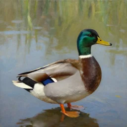 a duck on the prowl oil painting victor fota