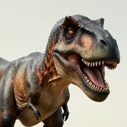 a dinosaur with elon musks face as the dinosaurs face