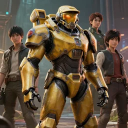 retro futurist steampunk fallout 7 6 power armor, hyper realistic, design by mark ryden and pixar and hayao miyazaki, unreal 5, daz, hyperrealistic, octane render, cosplay, rpg portrait, dynamic lighting, intricate, that looks like it is from borderlands and by feng zhu and loish and laurie greasley, victo ngai, andreas rocha, john harris