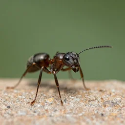 a macrophoto portrait of an ant