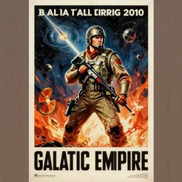 propaganda poster for the galactic empire, ww 2 american style