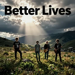 An upcoming Green Day album called Better Lives, album cover, punk style,