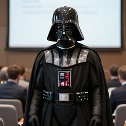 darth vader at a business conference