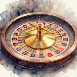 a messy watercolor painting of a roulette wheel, intricate, elegant, digital painting, artstation, smooth, dynamic lighting, hazy, cinematic