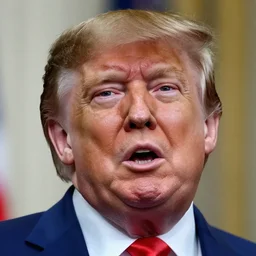 donald trump with fleshy gross hole for a mouth