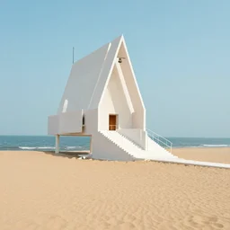 a beach in the style of surrealism