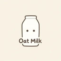 simple minimalistic logo for a oat milk company