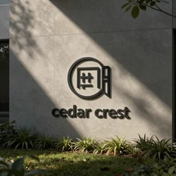 “a logo for an office park named cedar crest”