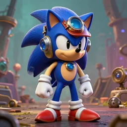 steampunk sonic the hedgehog, 8 k, high detail