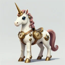 digital illustration of a steampunk clockwork unicorn, deviantArt, artstation, artstation hq, hd, 4k resolution