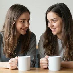 two girl one mug