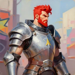 greg manchess portrait painting of armored magnus the red as overwatch character, medium shot, asymmetrical, profile picture, organic painting, sunny day, matte painting, bold shapes, hard edges, street art, trending on artstation, by huang guangjian and gil elvgren and sachin teng