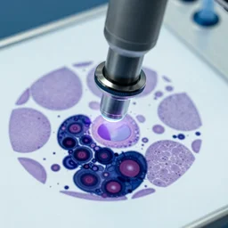 table viewed under electron microscope