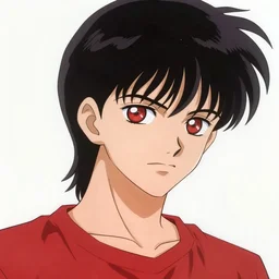 Character art of Devilman by Go Nagai, art by Ayami Kojima, red eyes