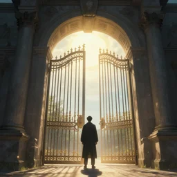 gates of heaven, by greg rutkowski, sung choi, photo realistic, 8 k, cinematic lighting, hd, atmospheric, hyperdetailed, trending on artstation, devainart, digital painting, glow effect