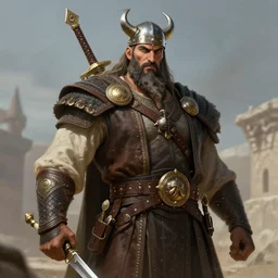 kurdish viking, highly detailed, digital painting, artstation, award winning art, sharp focus, incredibly strong and tall