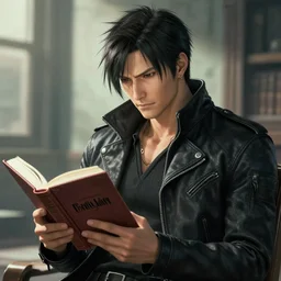 chris redfield reading a book