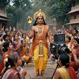 an epic cinematic scene from Ramayan, photograph by Alex Webb for Magnum Photos, shot on Mamiya large format film camera, trending on National Geographic, detailed 8K HD