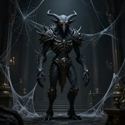 a 4 k cinematic screenshot still portrait of mothman in a dark liminal space room surrounded by spider webs, deep focus, d & d, fantasy, intricate, elegant, highly detailed, digital painting, art station, concept art, matte, sharp focus, illustration, dark fantasy style art, hearthstone, art by artgerm and greg rutkowski and alphonse mucha