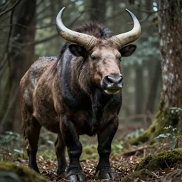 elon musk as a minotaur in the forest looking majestic