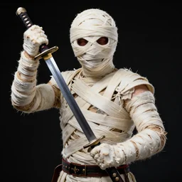 an mummy with samurai sword!