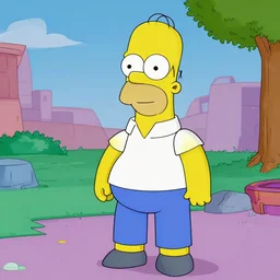 Homer Simpson, adventure time style