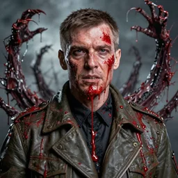 igor ivanovich strelkov became an aggressive bloody lovecraftian degenerate abomination, photo - realistic, color image, 2 k, highly detailed, bodyhorror, occult art