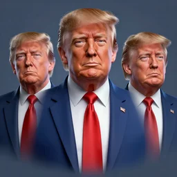 3 d model render of donald trump, photorealistic, art station