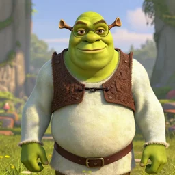 dof photo of nerdy shrek