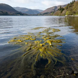 algal bloom over lake windermere