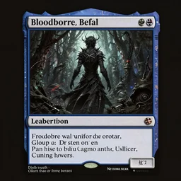bloodborne in the style of magic the gathering, cyberpunk