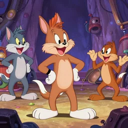 looney toons in a mosh pit